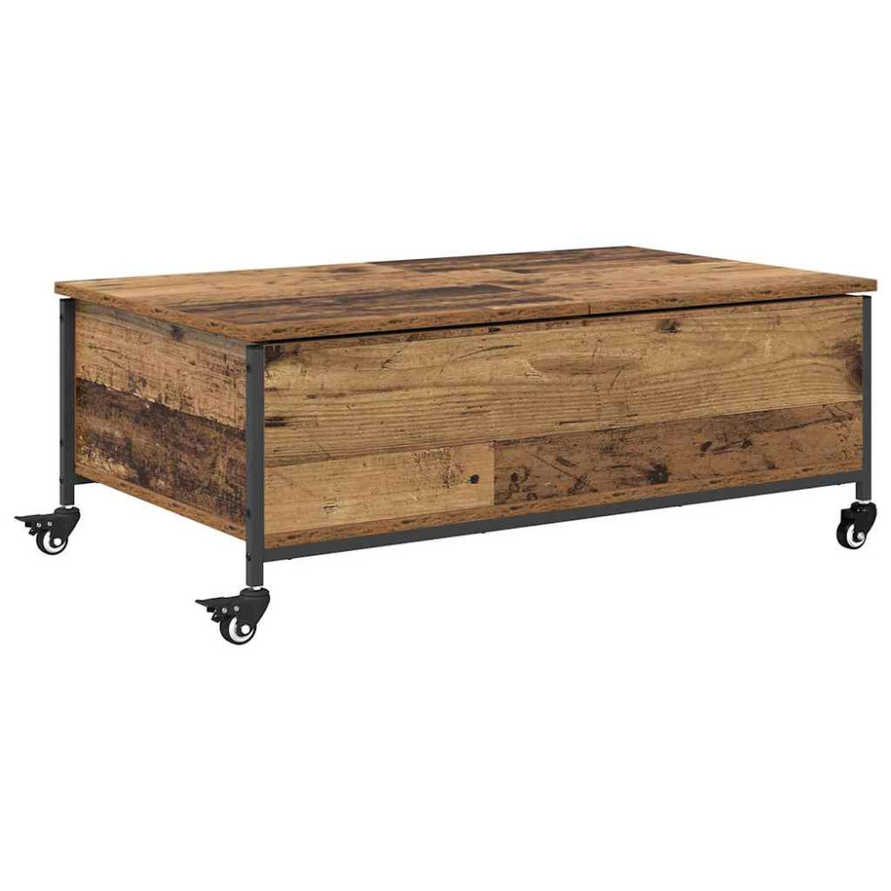 Produktbild för Kaffeebord Gammalt trä 91 x 55 x 32 cm Konstruerat trä