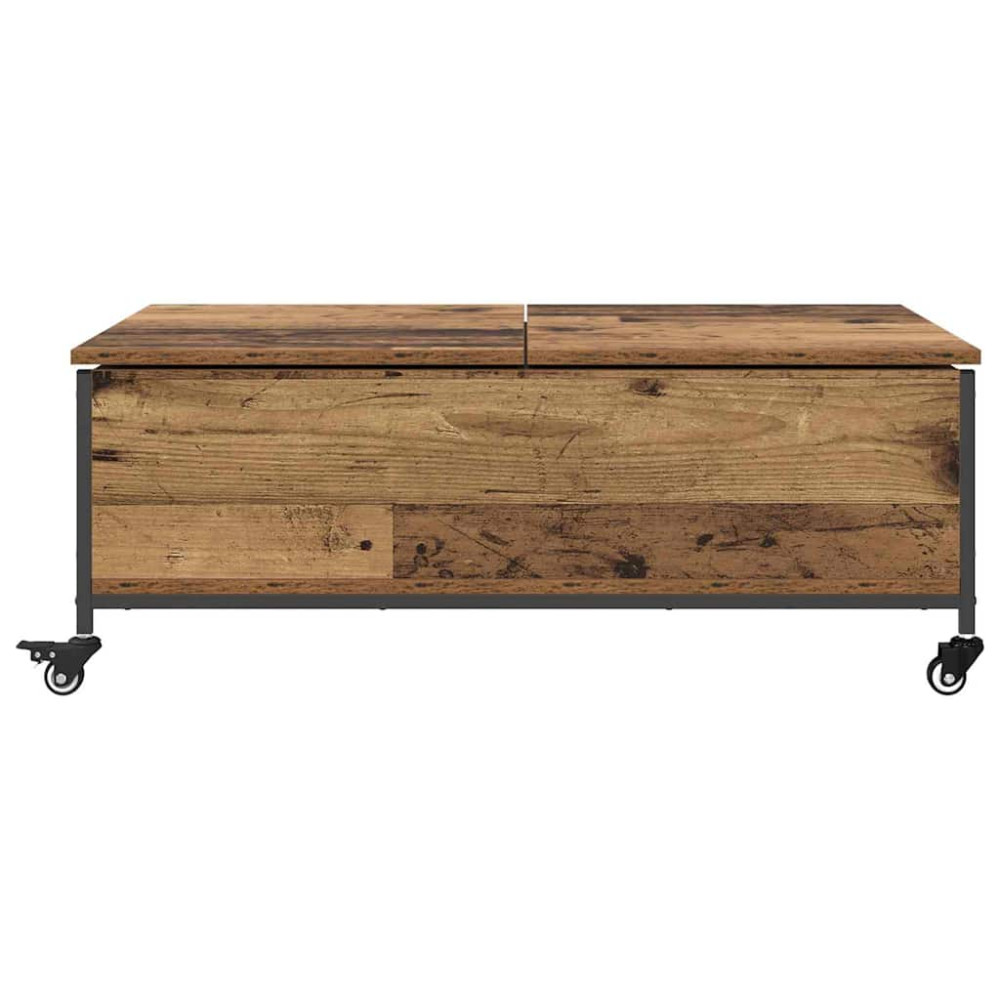 Produktbild för Kaffeebord Gammalt trä 91 x 55 x 32 cm Konstruerat trä