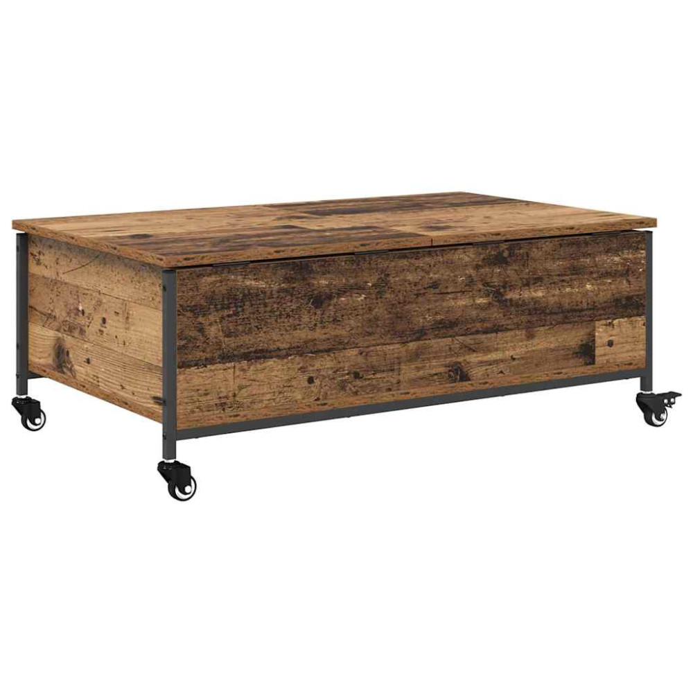 Produktbild för Kaffeebord Gammalt trä 91 x 55 x 32 cm Konstruerat trä