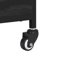 Produktbild för Kaffeebord Svart Ek 91 x 55 x 32 cm Konstruerat trä
