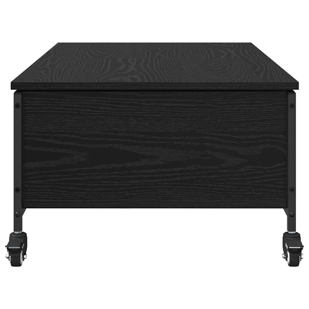 Produktbild för Kaffeebord Svart Ek 91 x 55 x 32 cm Konstruerat trä
