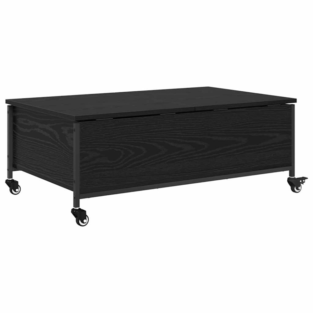 Produktbild för Kaffeebord Svart Ek 91 x 55 x 32 cm Konstruerat trä
