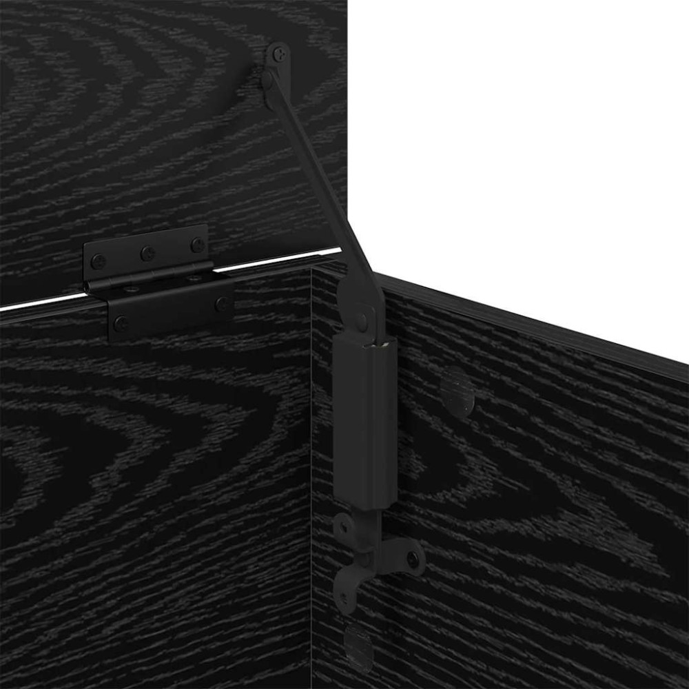 Produktbild för Kaffeebord Svart Ek 91 x 55 x 32 cm Konstruerat trä