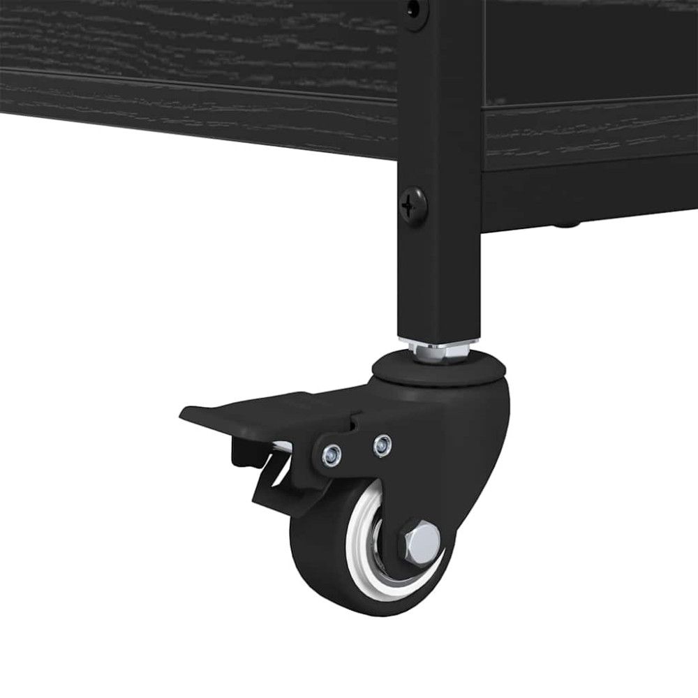 Produktbild för Kaffeebord Svart Ek 91 x 55 x 32 cm Konstruerat trä