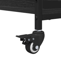 Produktbild för Kaffeebord Svart Ek 91 x 55 x 32 cm Konstruerat trä