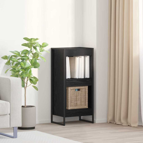 vidaXL Bokskåp Svart Ek 40 x 30 x 86,5 cm Konstruerat trä