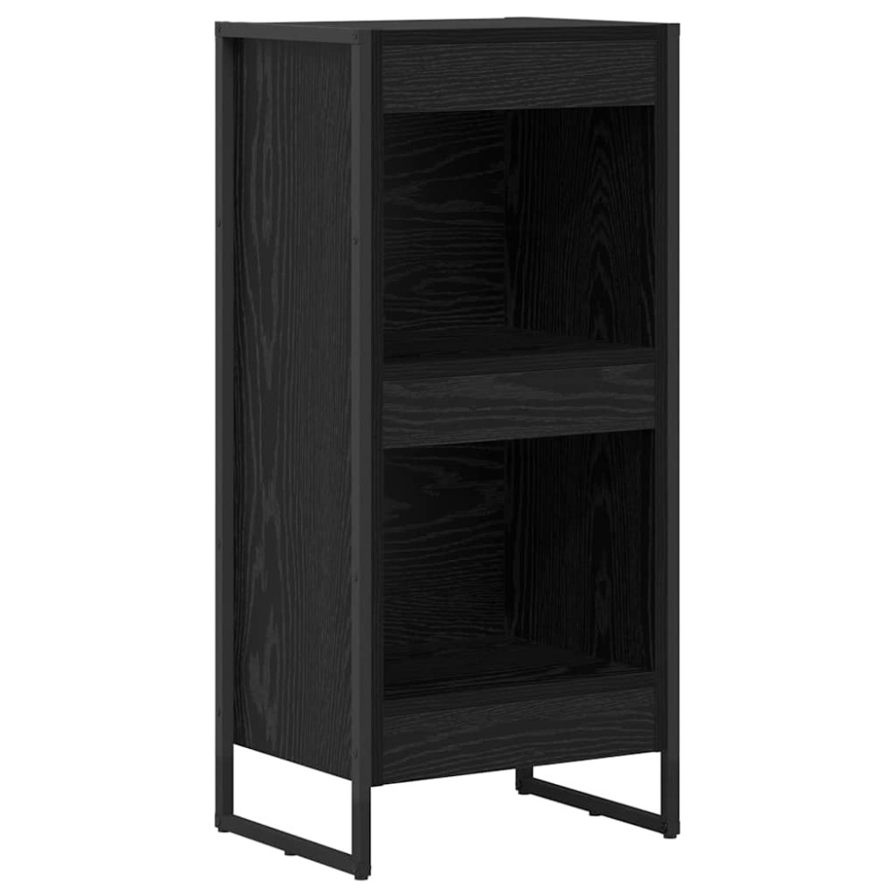 Produktbild för Bokskåp Svart Ek 40 x 30 x 86,5 cm Konstruerat trä