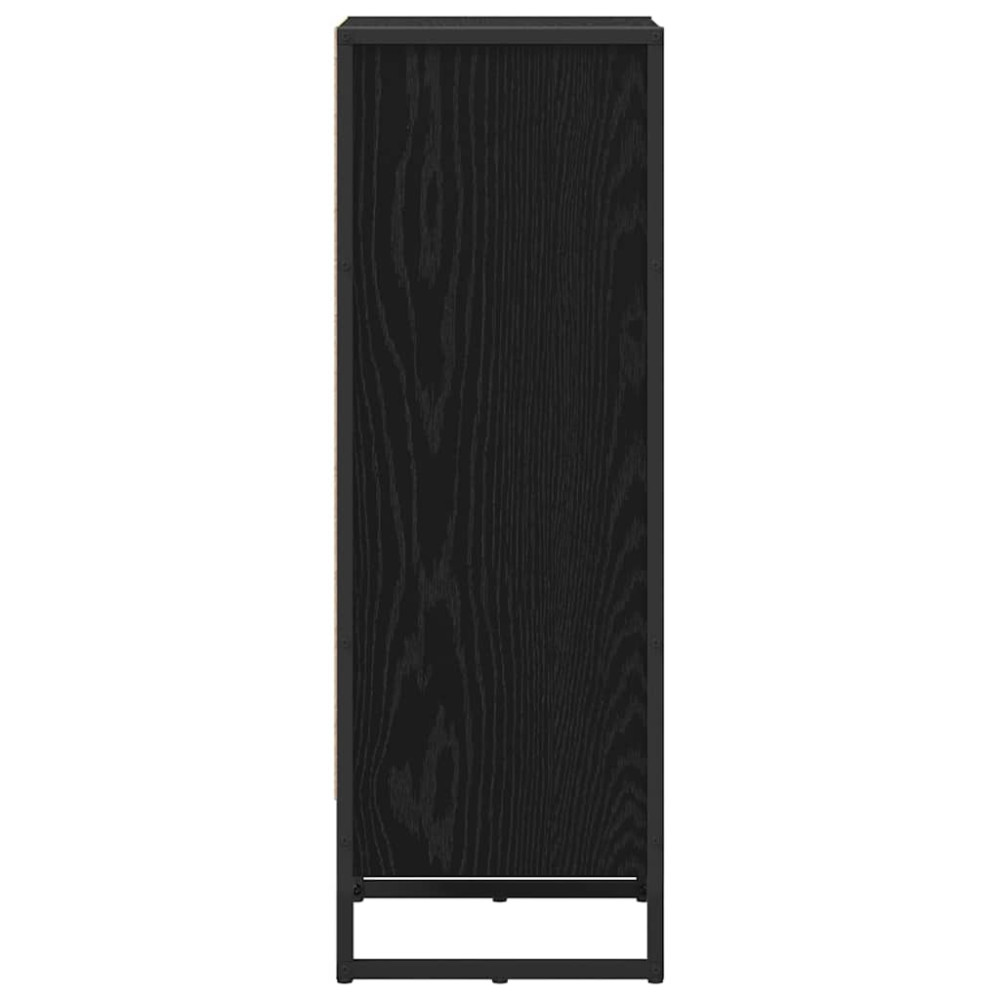Produktbild för Bokskåp Svart Ek 40 x 30 x 86,5 cm Konstruerat trä