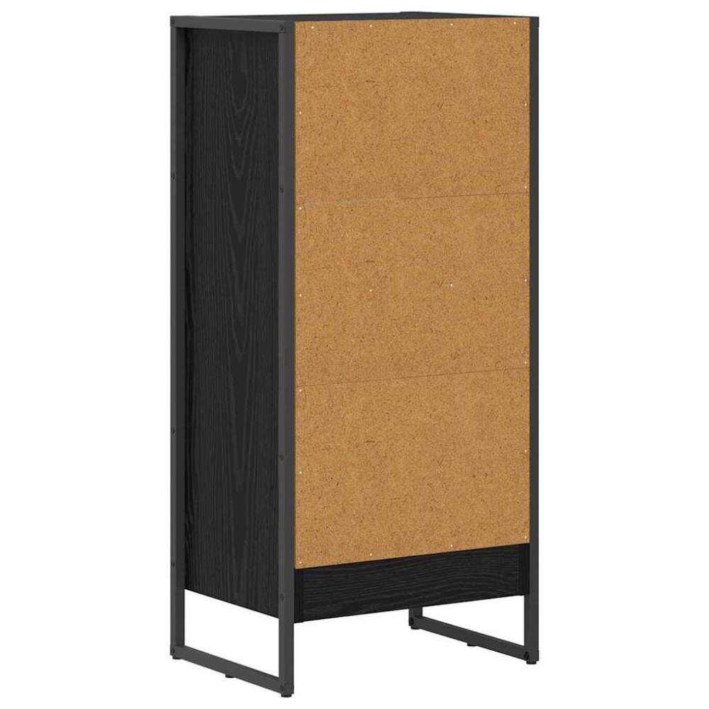 Produktbild för Bokskåp Svart Ek 40 x 30 x 86,5 cm Konstruerat trä