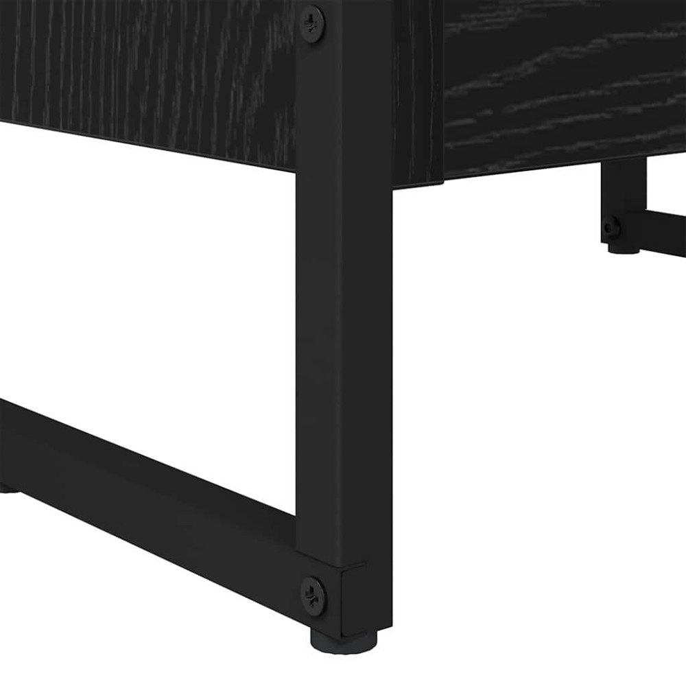Produktbild för Bokskåp Svart Ek 40 x 30 x 86,5 cm Konstruerat trä