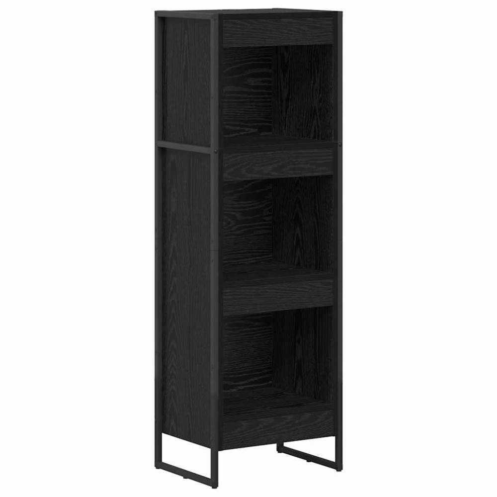 Produktbild för Bokskåp Svart Ek 40 x 30 x 121 cm Konstruerat trä