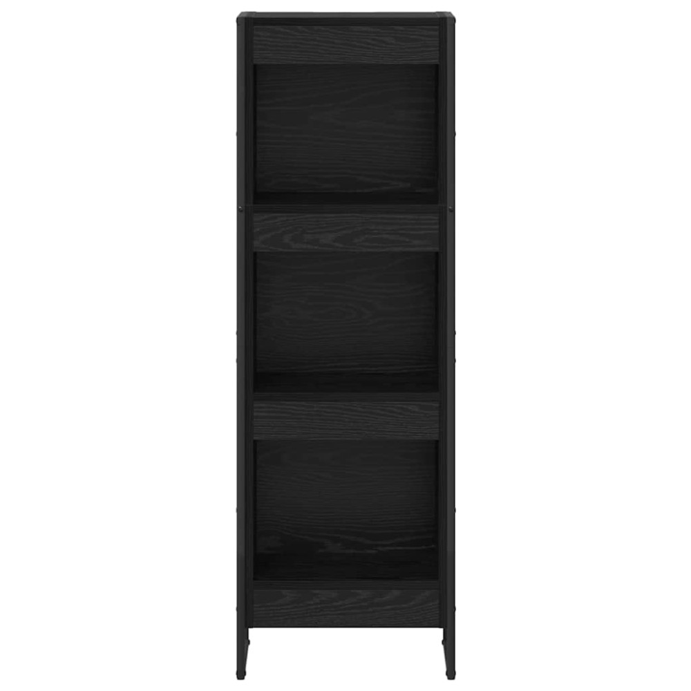 Produktbild för Bokskåp Svart Ek 40 x 30 x 121 cm Konstruerat trä