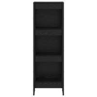 Produktbild för Bokskåp Svart Ek 40 x 30 x 121 cm Konstruerat trä