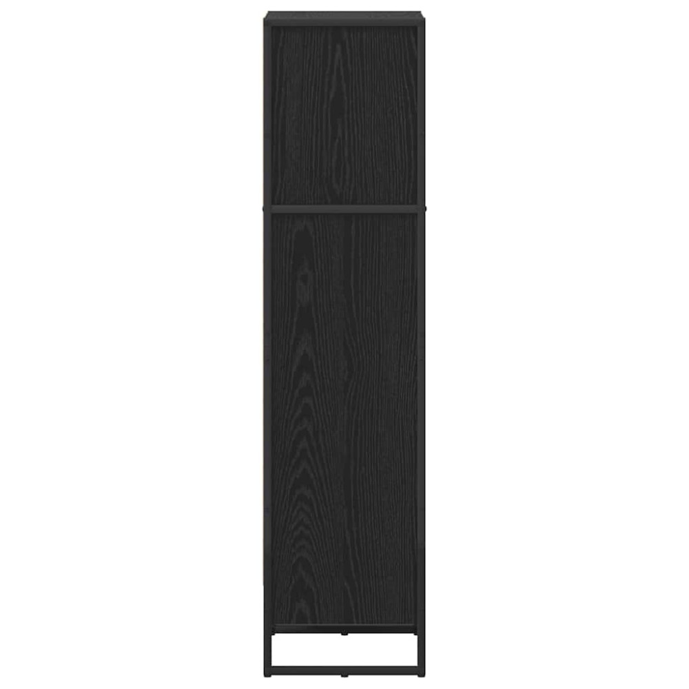 Produktbild för Bokskåp Svart Ek 40 x 30 x 121 cm Konstruerat trä