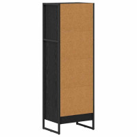 Produktbild för Bokskåp Svart Ek 40 x 30 x 121 cm Konstruerat trä