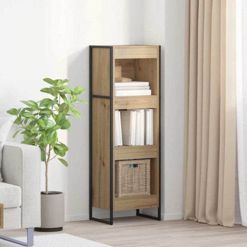 vidaXL Bokskåp Artisan Ek 40 x 30 x 121 cm Konstruerat trä
