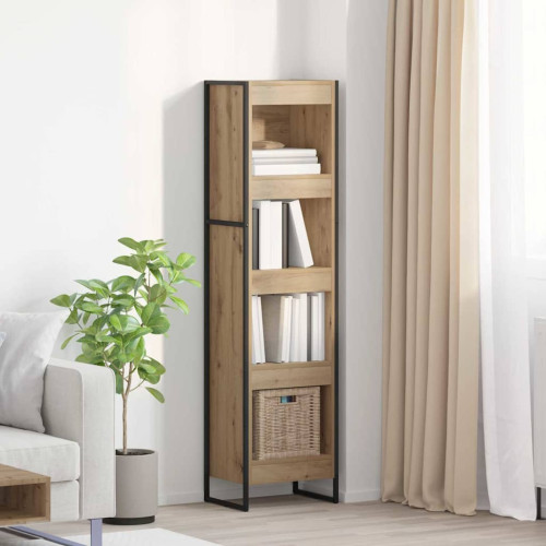 vidaXL Bokskåp Artisan Ek 40 x 30 x 155 cm Konstruerat trä
