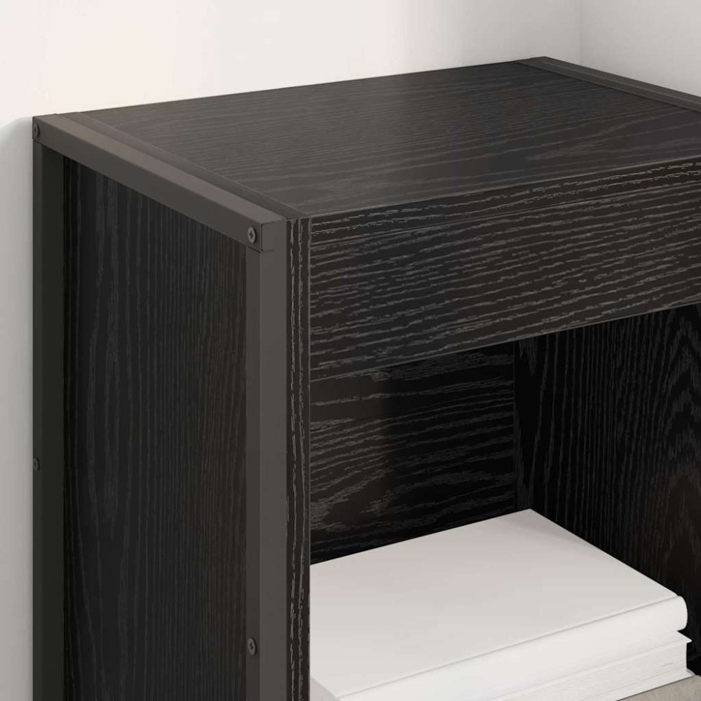 Produktbild för Bokskåp Svart Ek 40 x 30 x 189,5 cm Konstruerat trä