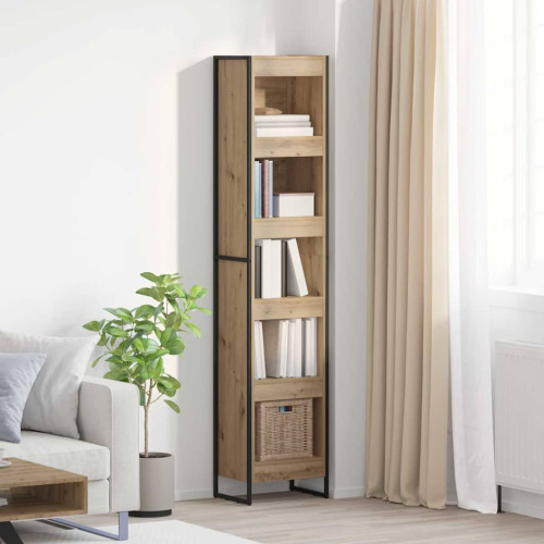 vidaXL Bokskåp Artisan Ek 40 x 30 x 189,5 cm Konstruerat trä