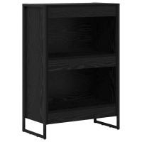 Produktbild för Bokskåp Svart Ek 60 x 30 x 86,5 cm Konstruerat trä