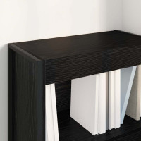 Produktbild för Bokskåp Svart Ek 60 x 30 x 86,5 cm Konstruerat trä