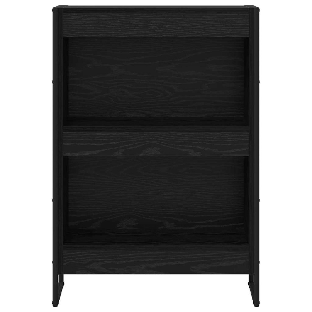 Produktbild för Bokskåp Svart Ek 60 x 30 x 86,5 cm Konstruerat trä