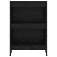 Produktbild för Bokskåp Svart Ek 60 x 30 x 86,5 cm Konstruerat trä