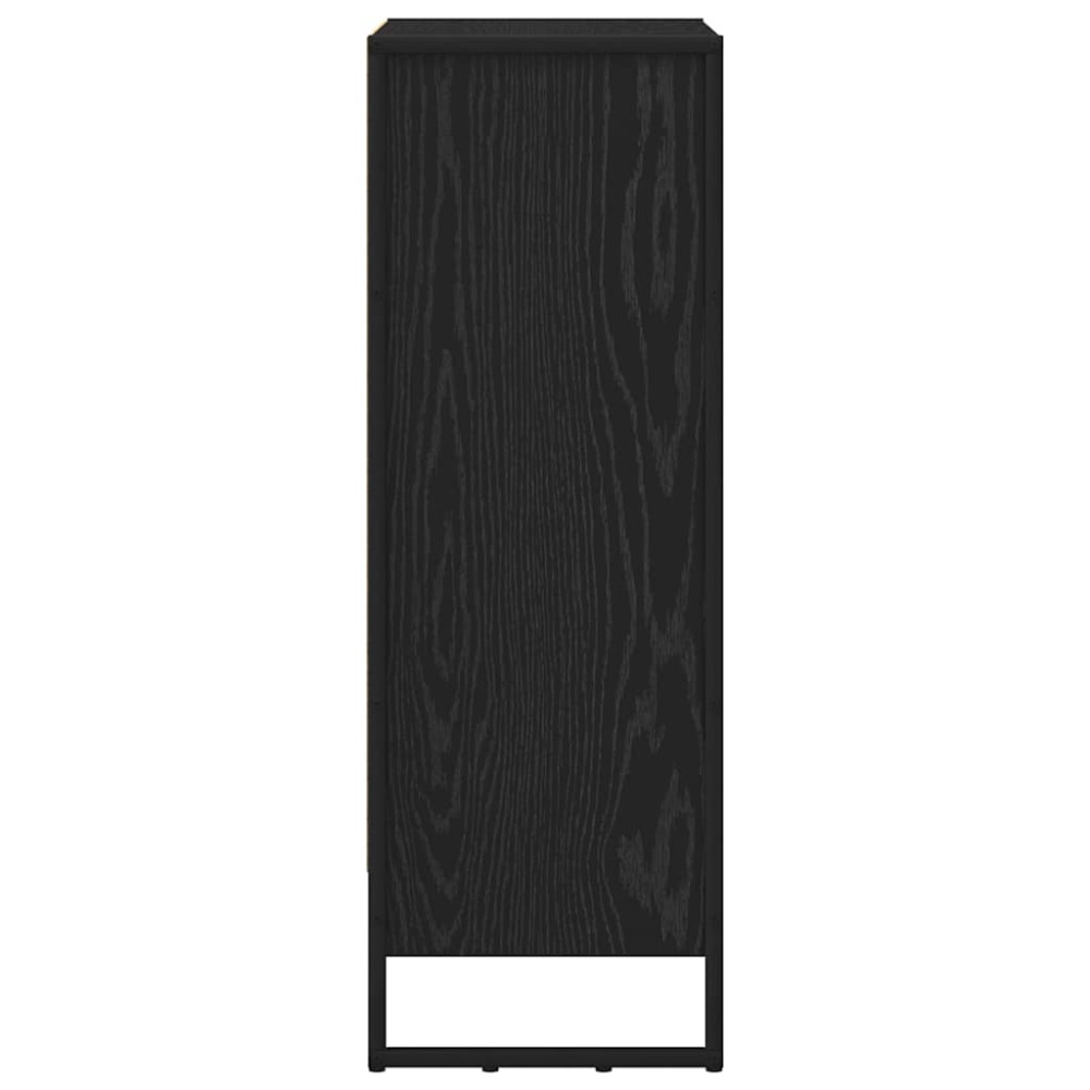 Produktbild för Bokskåp Svart Ek 60 x 30 x 86,5 cm Konstruerat trä