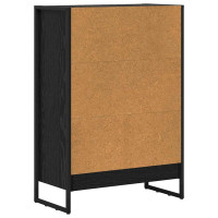 Produktbild för Bokskåp Svart Ek 60 x 30 x 86,5 cm Konstruerat trä