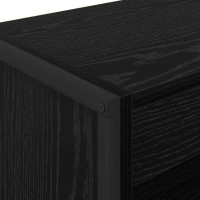 Produktbild för Bokskåp Svart Ek 60 x 30 x 86,5 cm Konstruerat trä