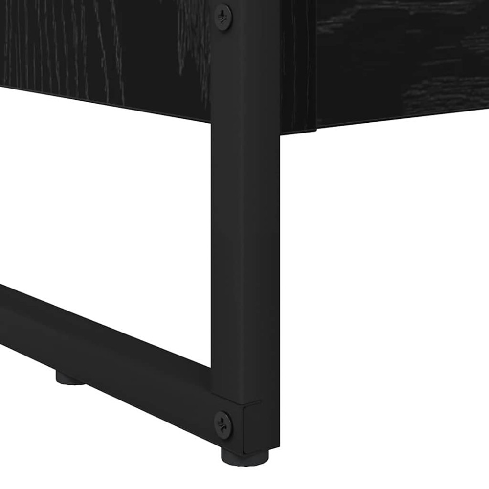 Produktbild för Bokskåp Svart Ek 60 x 30 x 86,5 cm Konstruerat trä