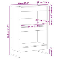 Produktbild för Bokskåp Grå Sonoma 60 x 30 x 86,5 cm Konstruerat trä