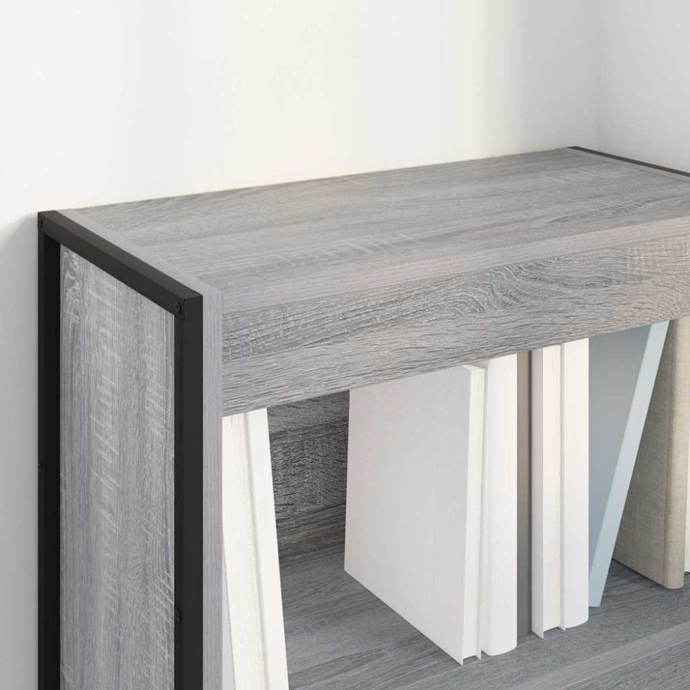 Produktbild för Bokskåp Grå Sonoma 60 x 30 x 86,5 cm Konstruerat trä