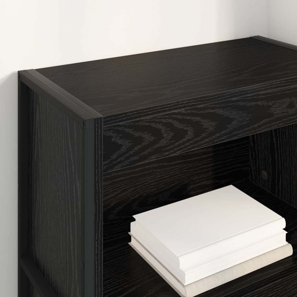 Produktbild för Bokskåp Svart Ek 60 x 30 x 121 cm Konstruerat trä