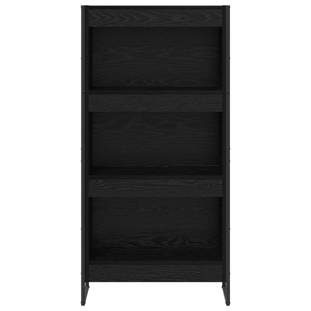 Produktbild för Bokskåp Svart Ek 60 x 30 x 121 cm Konstruerat trä
