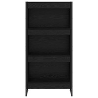 Produktbild för Bokskåp Svart Ek 60 x 30 x 121 cm Konstruerat trä