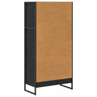 Produktbild för Bokskåp Svart Ek 60 x 30 x 121 cm Konstruerat trä