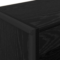 Produktbild för Bokskåp Svart Ek 60 x 30 x 121 cm Konstruerat trä