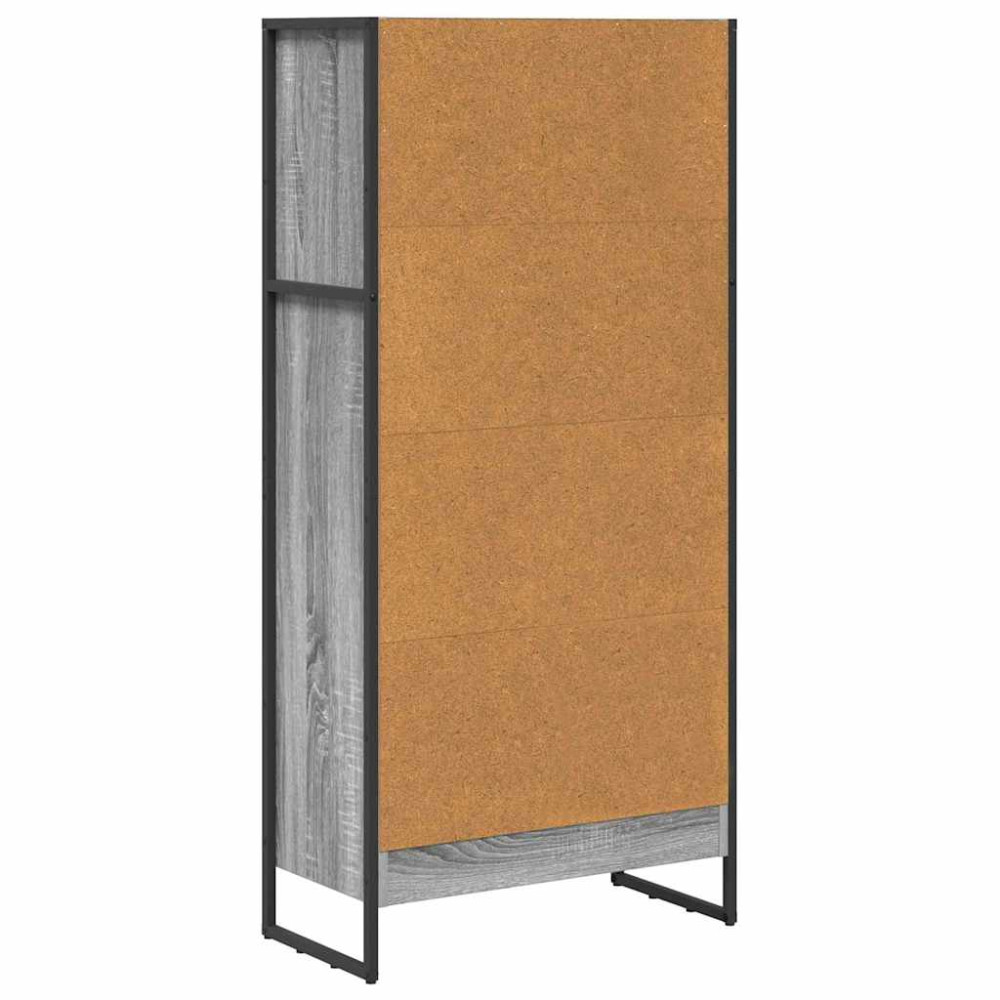 Produktbild för Bokskåp Grå Sonoma 60 x 30 x 121 cm Konstruerat trä