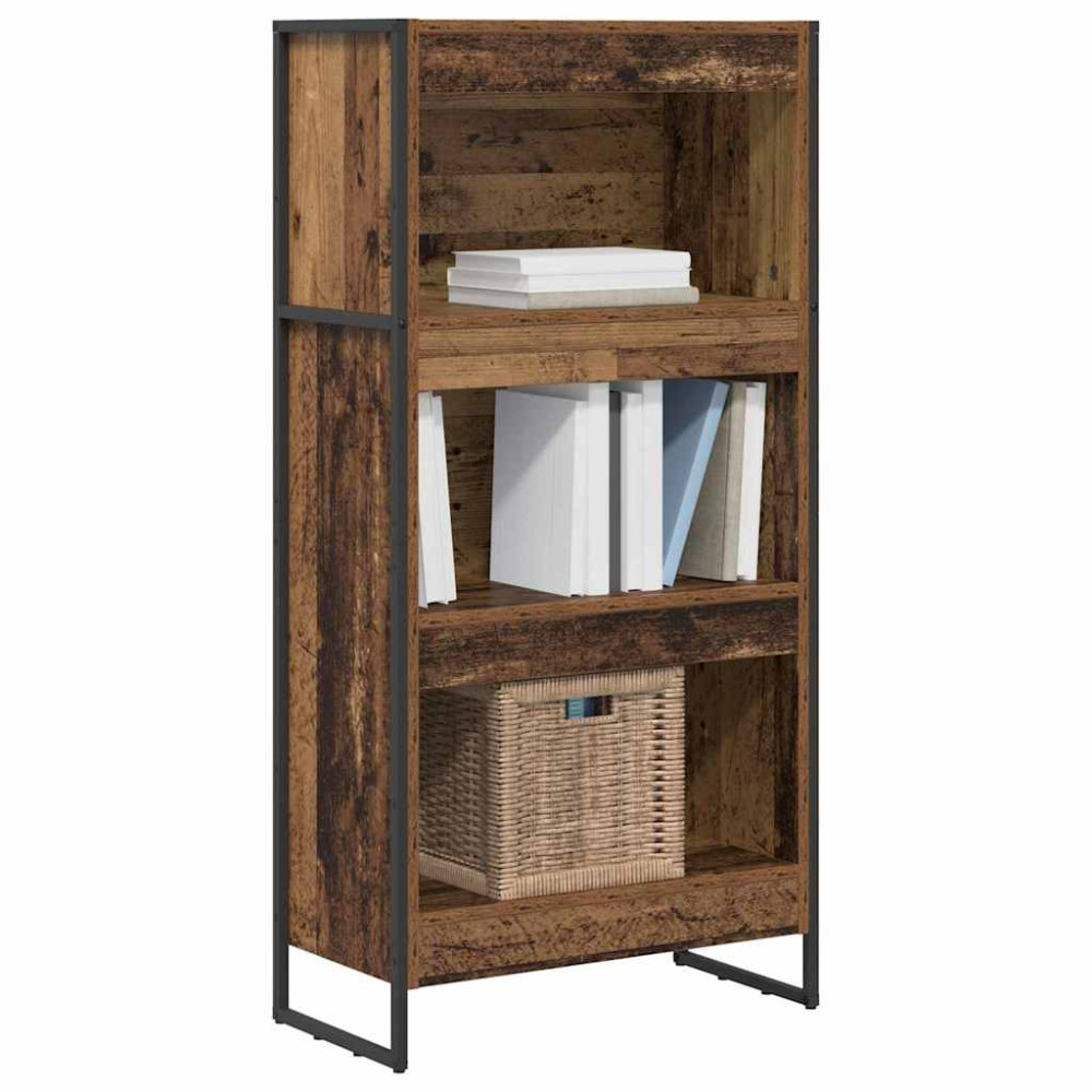 Produktbild för Bokskåp Gammalt trä 60 x 30 x 121 cm Konstruerat trä