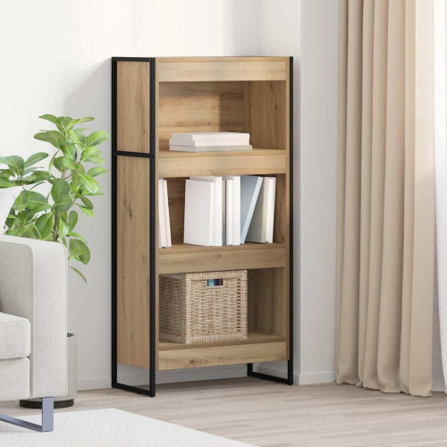 vidaXL Bokskåp Artisan Ek 60 x 30 x 121 cm Konstruerat trä