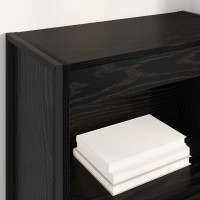 Produktbild för Bokskåp Svart Ek 60 x 30 x 155 cm Konstruerat trä