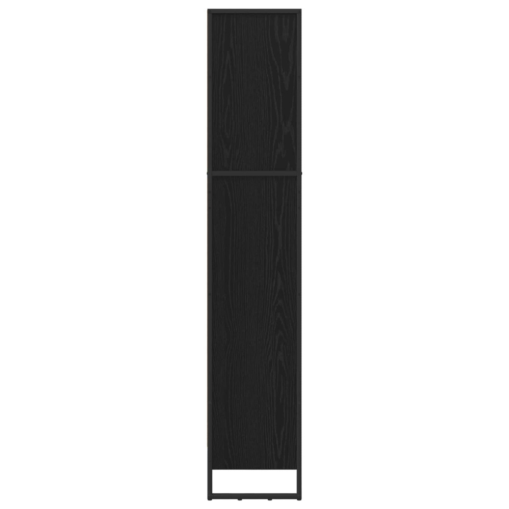 Produktbild för Bokskåp Svart Ek 60 x 30 x 155 cm Konstruerat trä