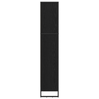Produktbild för Bokskåp Svart Ek 60 x 30 x 155 cm Konstruerat trä