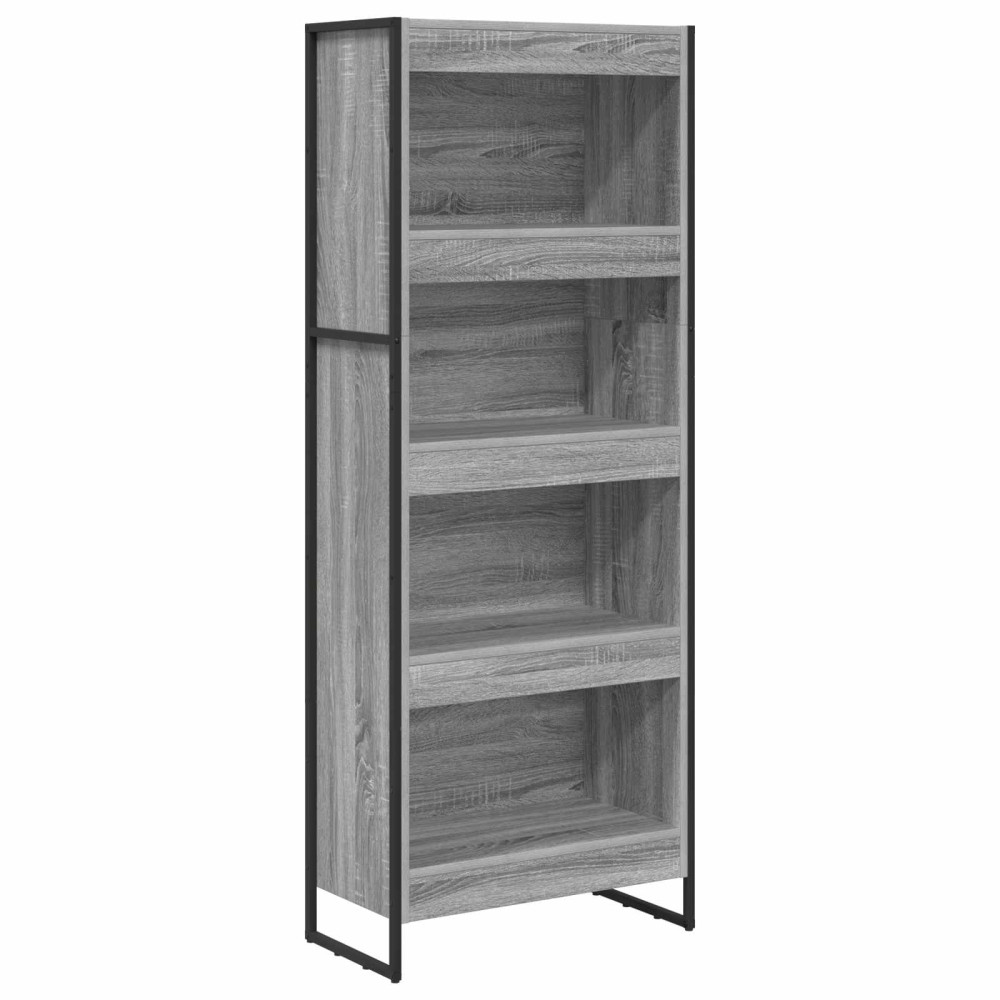 Produktbild för Bokskåp Grå Sonoma 60 x 30 x 155 cm Konstruerat trä