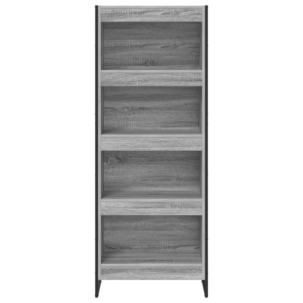 Produktbild för Bokskåp Grå Sonoma 60 x 30 x 155 cm Konstruerat trä