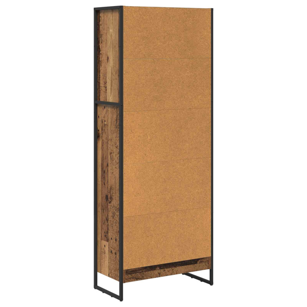 Produktbild för Bokskåp Gammalt trä 60 x 30 x 155 cm Konstruerat trä