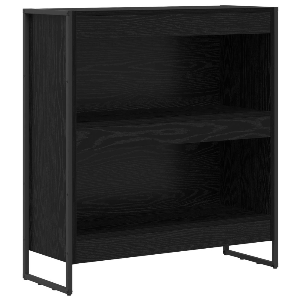 Produktbild för Bokskåp Svart Ek 80 x 30 x 86,5 cm Konstruerat trä