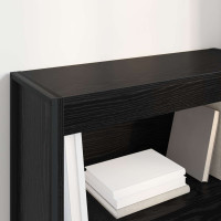 Produktbild för Bokskåp Svart Ek 80 x 30 x 86,5 cm Konstruerat trä