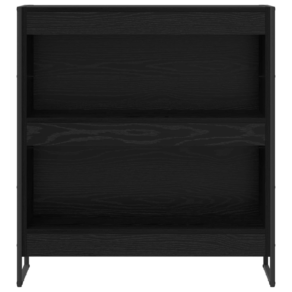 Produktbild för Bokskåp Svart Ek 80 x 30 x 86,5 cm Konstruerat trä